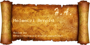 Helmeczi Arnold névjegykártya